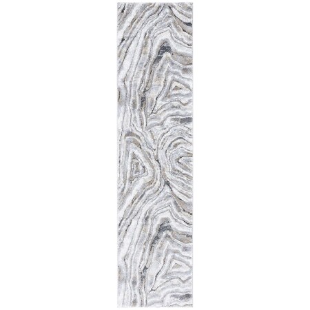 Safavieh 2 ft. 2 in. x 9 ft. Cyrus Shag Power Loomed Runner Area Rug; Beige & Grey CYR116B-29